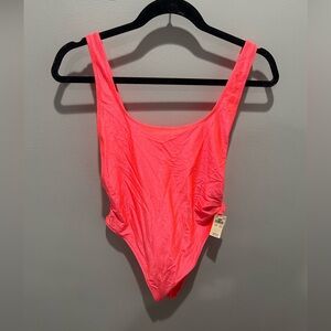 Aerie Shine Rib Birthday Scoop Cheekiest One Piece Swimsuit